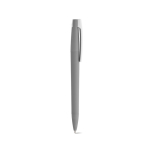 Pen with recycled plastic body, large clip and blue ink grey colour second view