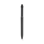 Recycled plastic pen with reinforced clip and blue ink black colour front view