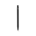 Recycled aluminium pen with rubberised finish and blue ink black colour rear view