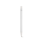 Recycled aluminium pen with rubberised finish and blue ink white colour rear view