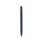 Recycled aluminium pen with rubberised finish and blue ink navy-blue colour rear view