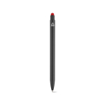Recycled aluminium pen with touchscreen stylus and blue ink red colour rear view