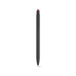 Recycled aluminium pen with touchscreen stylus and blue ink red colour front view