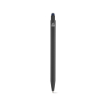 Recycled aluminium pen with touchscreen stylus and blue ink navy-blue colour rear view