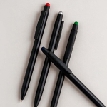 Recycled aluminium pen with touchscreen stylus and blue ink