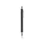 Recycled aluminium pen with push-button mechanism and blue ink black colour second view