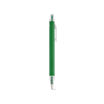 Recycled aluminium pen with push-button mechanism and blue ink green colour second view