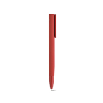 Recycled aluminium click pen with a glossy finish and blue ink red colour second view