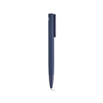 Recycled aluminium click pen with a glossy finish and blue ink navy-blue colour second view