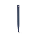 Recycled aluminium click pen with a glossy finish and blue ink navy-blue colour rear view