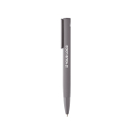 Recycled aluminium click pen with a glossy finish and blue ink main view