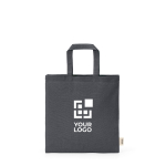 Natural recycled cotton bag with 30 cm handles and 140 g/m² main view