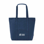 Recycled cotton shopping bag with zip 360 g/m² main view