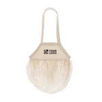 Cotton mesh shopping bag with long handles 180 g/m² main view