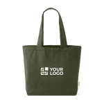 Eco shopping bag with inner pocket and long handles 220 g/m² main view
