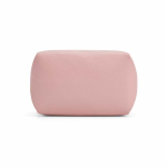 Geometric recycled faux leather toiletry bag with recycled lining pink colour front view