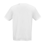 Unisex eco short-sleeve crew neck T-shirt 140 g/m2 white colour rear view