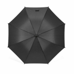 Pongee umbrella with automatic opening and 8 panels ø106 black colour front view