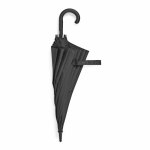 Automatic stormproof recycled plastic umbrella ø101 black colour fourth view