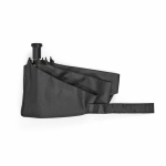 Manual folding umbrella in recycled plastic pongee ø95 black colour fourth view