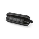 Manual folding umbrella in recycled plastic pongee ø95 black colour sixth view