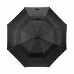 Durable automatic recycled plastic golf umbrella ø135 black colour fifth view