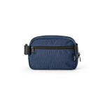 Water-resistant recycled nylon waist bag with rear pocket 1.5 L navy-blue colour rear view