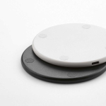 Magnetic wireless charger made from recycled plastic with USB-C and 15W detail view