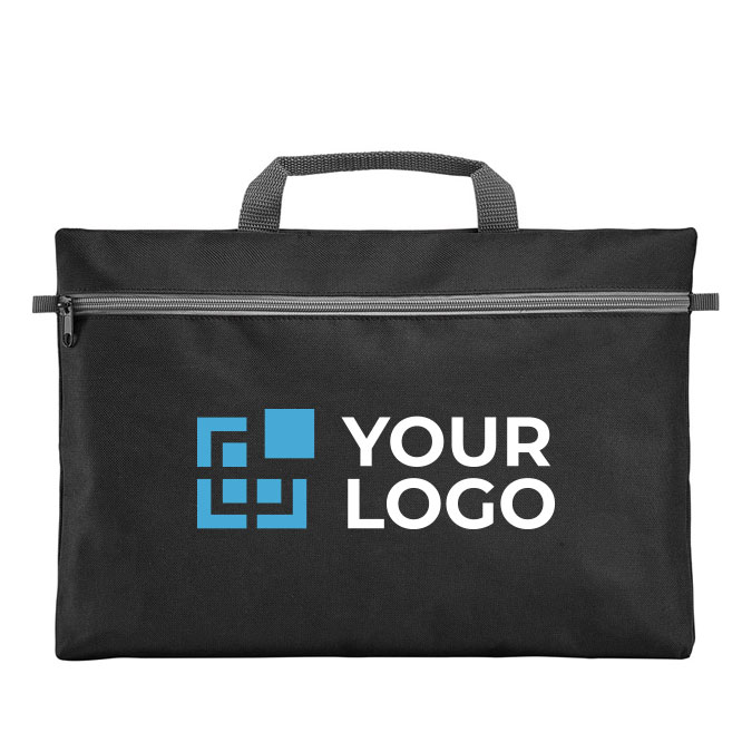 Document bag with a main compartment and zip main view