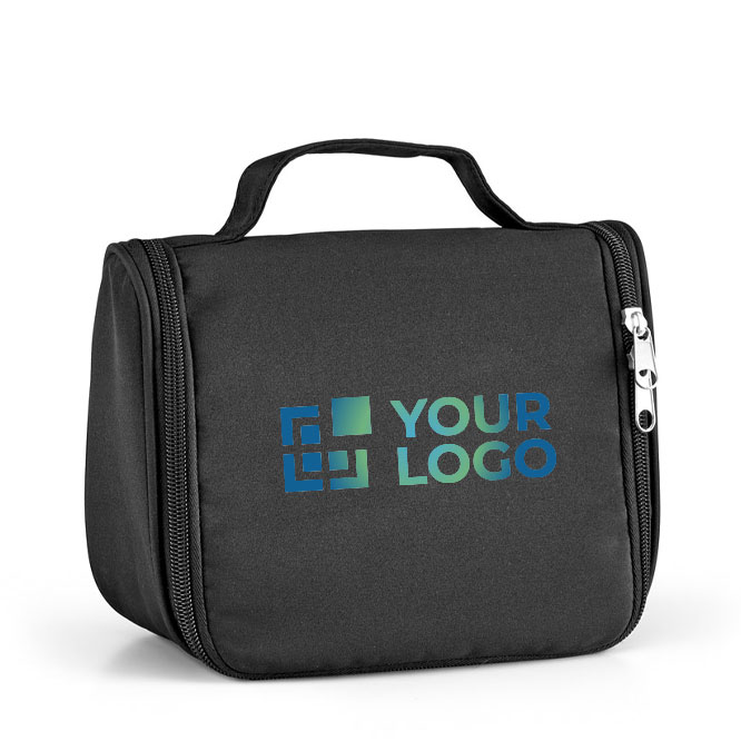Large polyester toiletry bag for travel main view