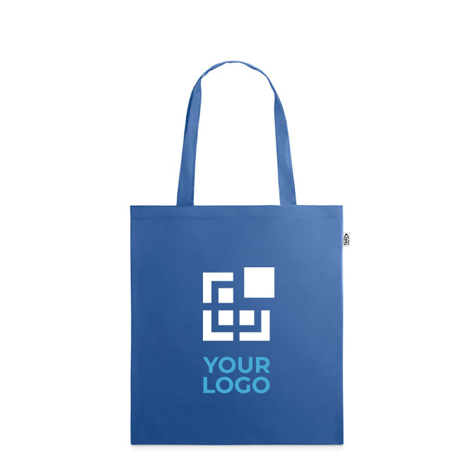 Recycled shopping bag made of rPET with long handles main view