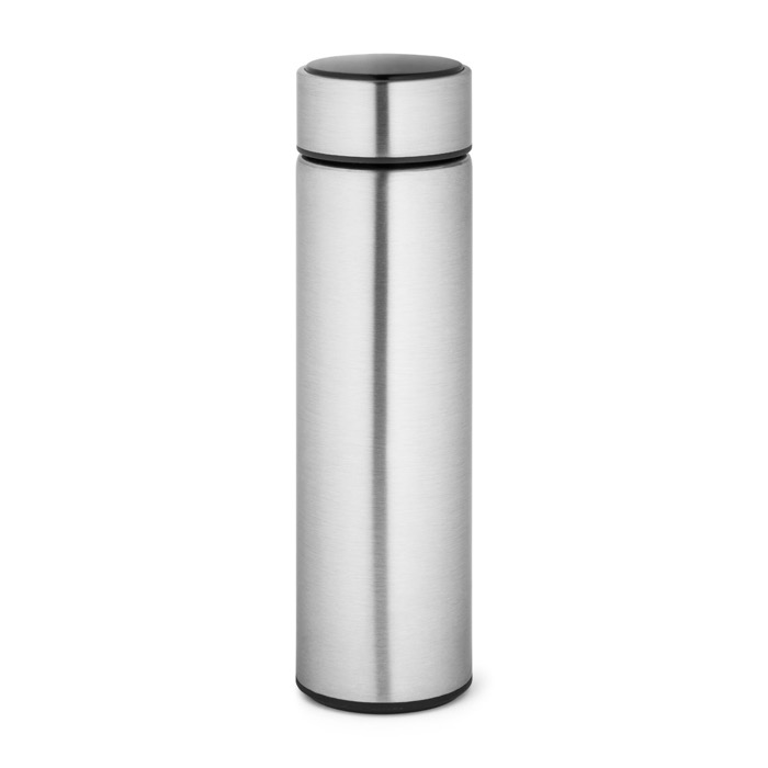 Thermos flask with temperature display, silver & black, 470ml main view