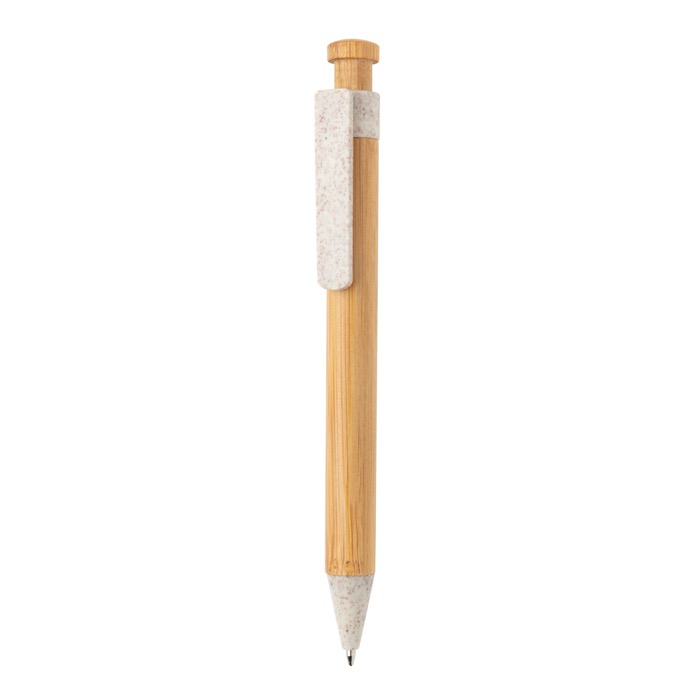 Promotional eco bamboo pen, blue ink