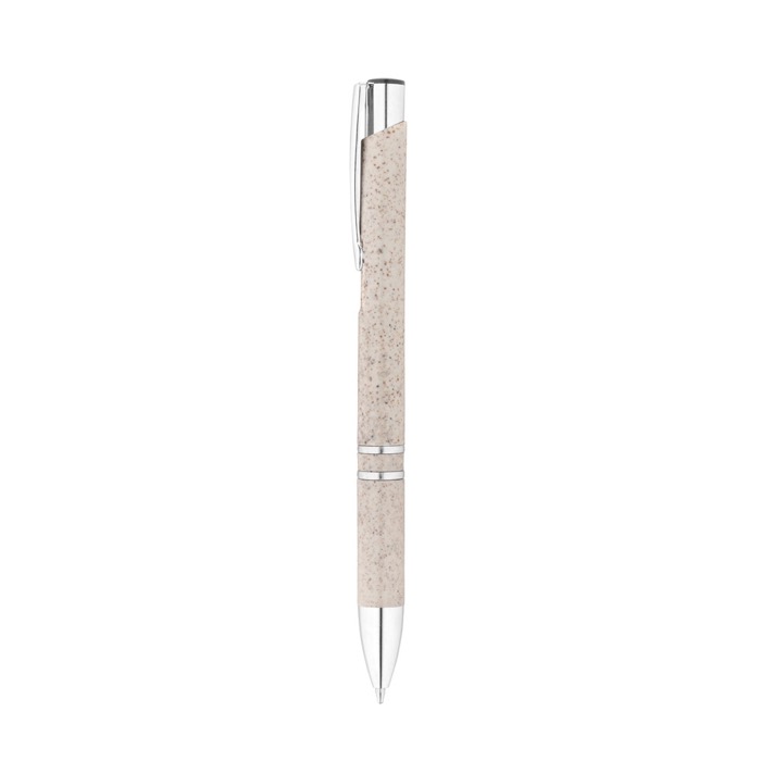 Recyclable wheat straw ballpoint pen with blue ink main view