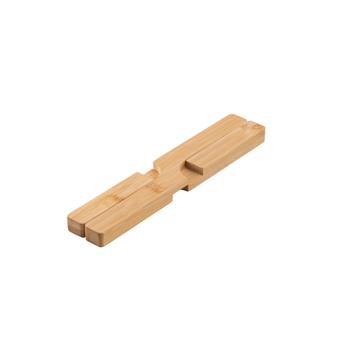 Table protector made of bamboo, folds natural colour third view