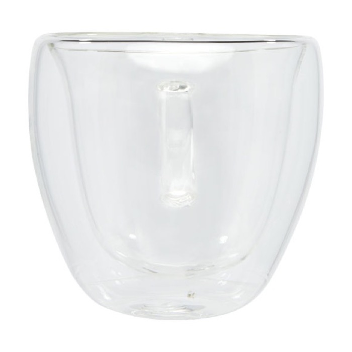 Set of 2 espresso glasses with bamboo coasters, 100ml