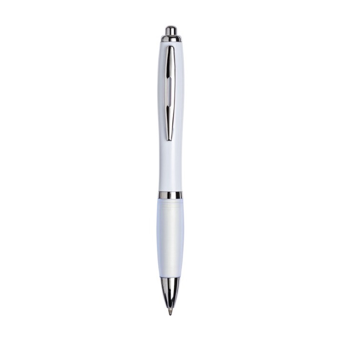 Ballpoint push pen made of ABS with soft grip, black ink