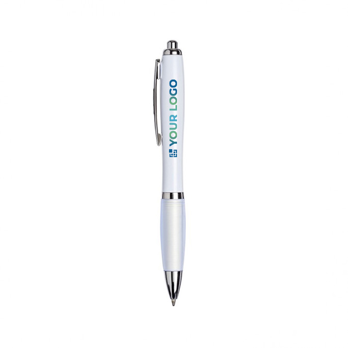 Ballpoint push pen made of ABS with soft grip, black ink main view