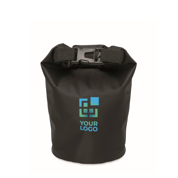 Waterproof bag for sports activities with 1.5L capacity black colour view with print area