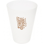 Translucent reusable plastic tumbler with matte finish, 300 ml, with logo printed