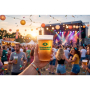 Single-wall plastic party cup made in Europe 330ml mood view