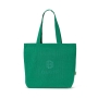 Branded bag made of recycled cotton and RPET, green, 180 g/m2