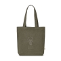 Shopping bag made of recycled cotton and polyester, grey, 280 g/m2