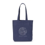 Shopping bag made of recycled cotton and polyester, blue, 280 g/m2