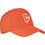 5-panel RPET polyester baseball cap, size 7 1/4, 210 g/m2