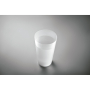 Reusable PP cup with frosted finish surface, 550 ml, top view