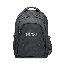 Black polyester 1680D laptop backpack, 15" | From £20.79