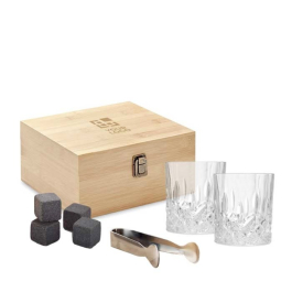 Snow Fox Rocks Glass Set Whiskey glass & stone set in gift box | From £21.36