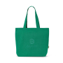Branded bag made of recycled cotton and RPET, green, 180 g/m2