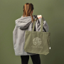 Woman with Shopping bag made from recycled cotton and polyester, 220 g/m2